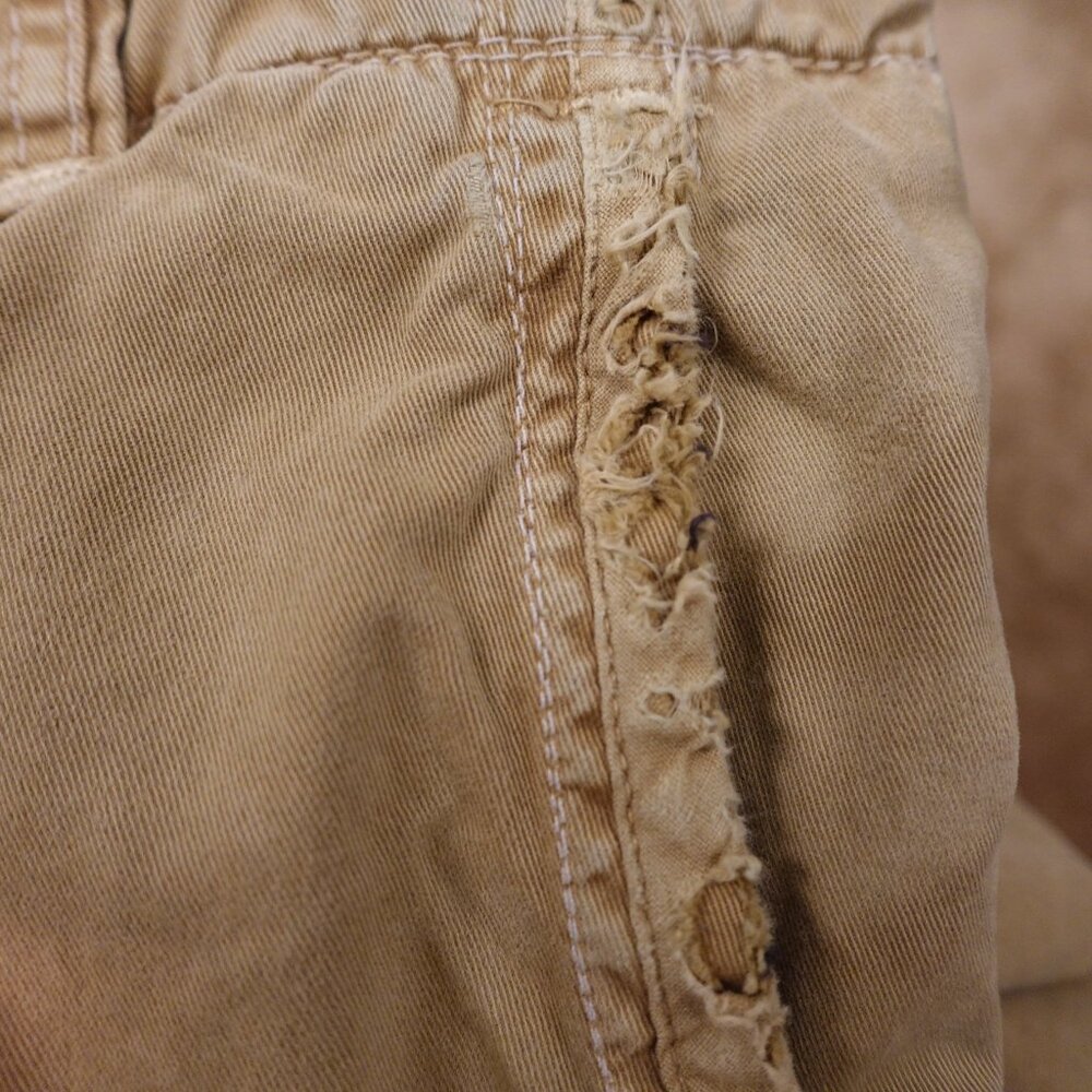 Vintage Abercrombie and Fitch chino pant men's‎ 30x30 tan distressed Y2K - Picture 15 of 15